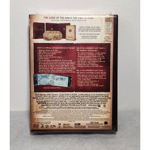 The Lord Of The Rings The Two Towers Special Extended DVD Edition Brand New - Picture 2 of 6